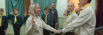 Investiture of new scout leader